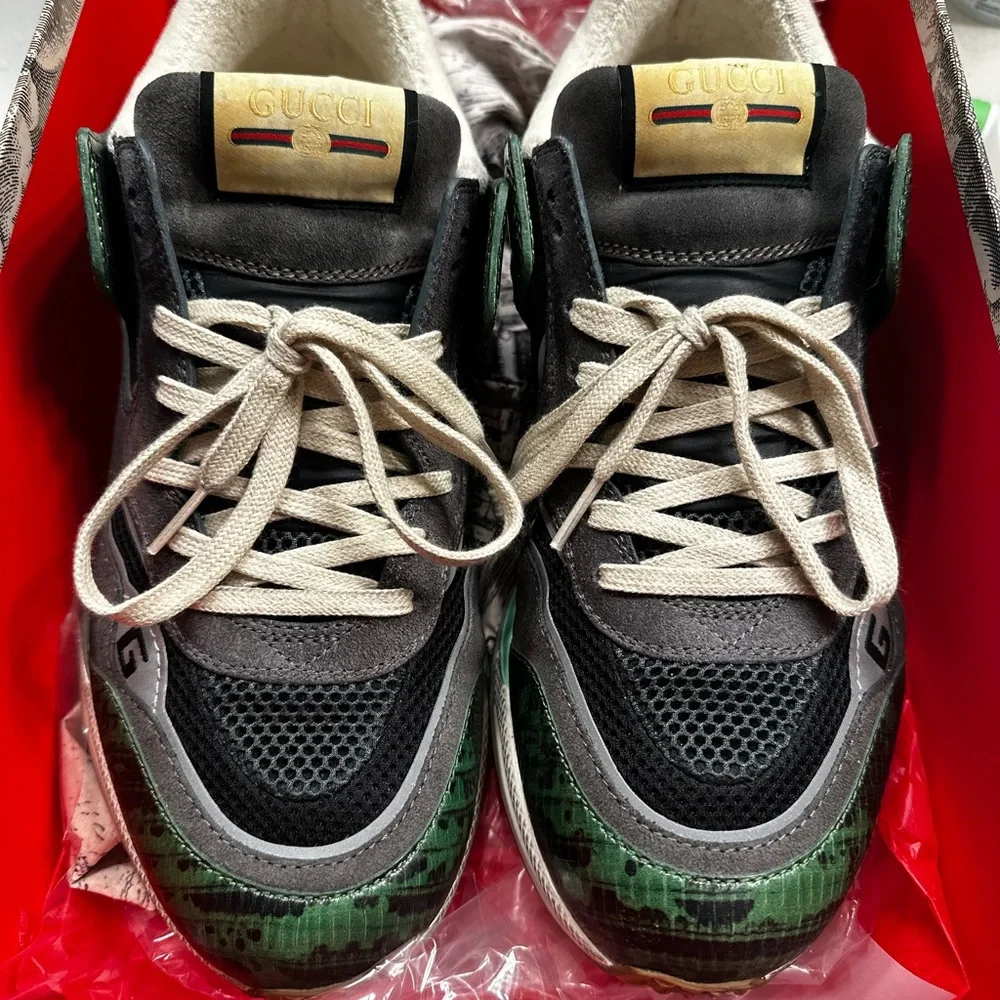 Gucci Green and Gray Sneakers - Picture 4 of 4